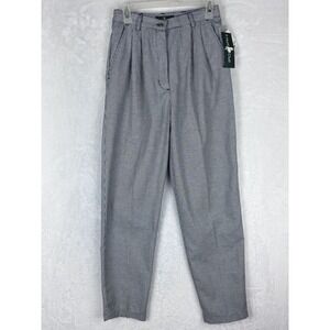 NWT Hunt Club Women's Dress Pants‎ Navy Blue and White Checkered Size 8